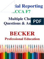 Acca F7: Multiple Choice Questions & Answers