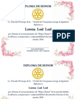 Diploma de Honor Flores