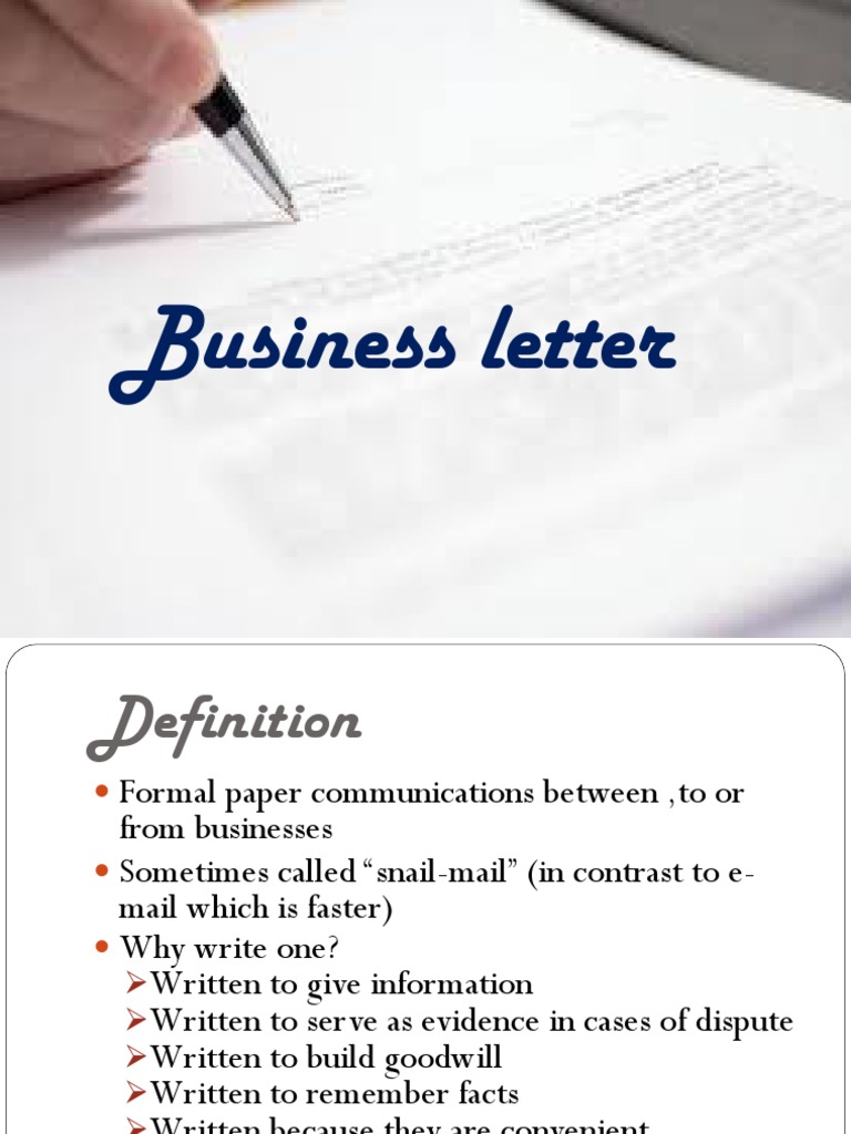 letters presentation
