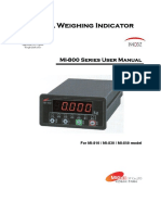 Digital Weighing Indicator User Manual for MI-810/830/850 Models