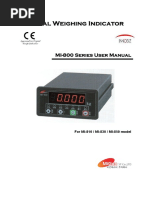 Digital Weighing Indicator: MI-800 Series User Manual