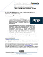 El Vaciamiento de Los Derechos Humanos en La Estrategia de Globalización (La Perspectiva de Una Alternativa)