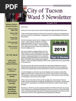 Tucson Vice Mayor Richard Fimbres' Ward 5 Newsletter - December 2018 