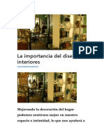 La Importancia Del Diseño de Interiores