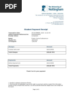 Student Payment Receipt: Transaction Date: Online Payment Reference No: Receipt Status: Name: Student ID: IC Passport