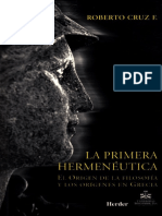 Cruz F., Roberto - La primera hermeneutica. El origen de la filosofía y los origenes en Grecia_1.pdf