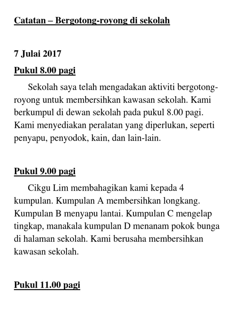 Catatan Gotong Royong Pdf