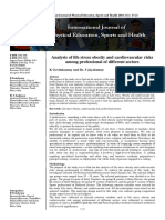 Analysis of Life Stress Obesity and Cardiovascular Risks Among Professional of Different Sectors