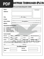 Application Enquiry Form