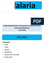 Malaria: Public Health Division, Directorate of Health Services Thiruvananthapuram June 2016