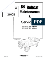 BOBCAT 2100 2100S WORKMATE UTILITY VEHICLE Service Repair Manual SN 524411001 & Above PDF
