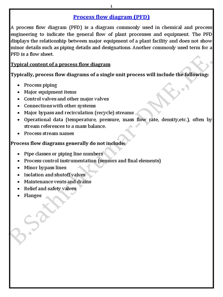 Process Flow Diagram (PFD) | PDF