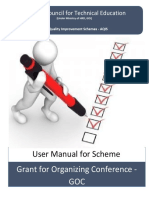 User Manual For Scheme: Grant For Organizing Conference - GOC
