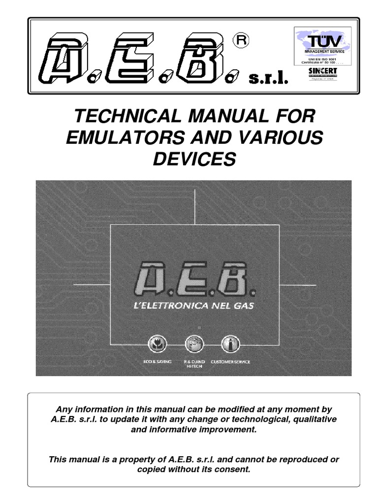 A.E.B. Emulator Technical Manual | PDF | Fuel Injection | Carburetor