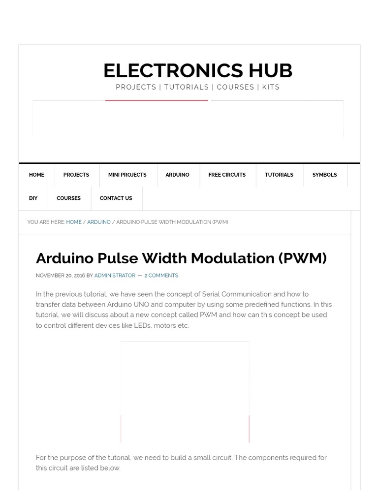 Arduino Pulse Width Modulation (PWM) | PDF | Analog To Digital ...