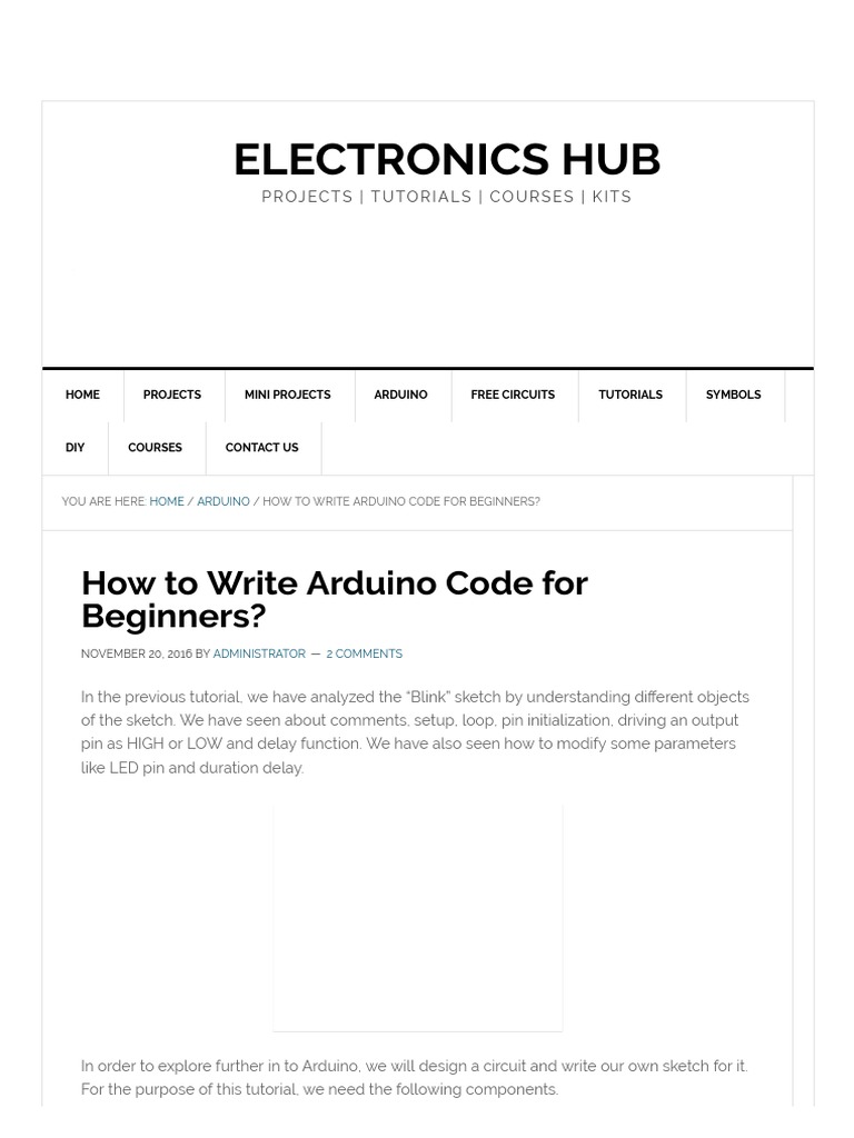 How to write arduino code for beginners pdf arduino printed