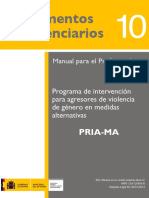 Programa de Intervención para Agresores de Violencia de Género en Medidas Alternativas