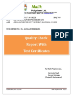 Malik: Quality Check Report With Test Certificates