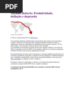 Michael Roberts. Produtividade, Deflação e Depressão