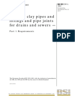 BS EN 295-1 - 1991 Vitrified Clay Pipes and Fittings and Pipe Joints For Drains and Sewers PDF