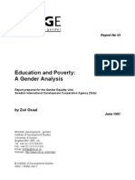 Education and Poverty: A Gender Analysis: by Zoë Oxaal