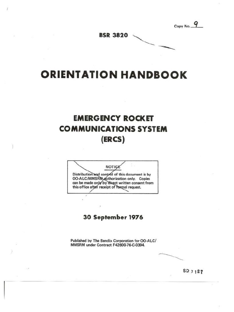 Emergency Rocket Communications System | PDF
