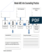 Application Model ABC Into Counselling Practice Sheet