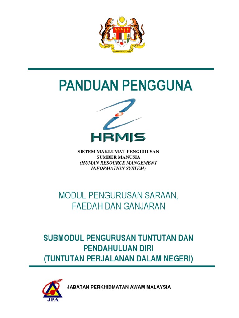 HRMIS2 Panduan Pengguna Tuntutan Perjalanan Dalam Negeri PDF