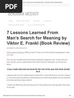 Lessons Learned From Frankl