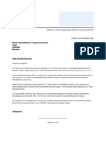 Carta de Recomendación Laboral Membretada 1