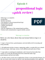 Classical Propositional Logic (Quick Review) : Episode 4