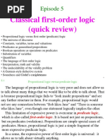 Classical First-Order Logic (Quick Review) : Episode 5