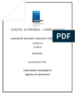 Cliente: Ecopetrol - Campo Cicuco: Luis Felipe Guauque H Ingeniero de Operaciones