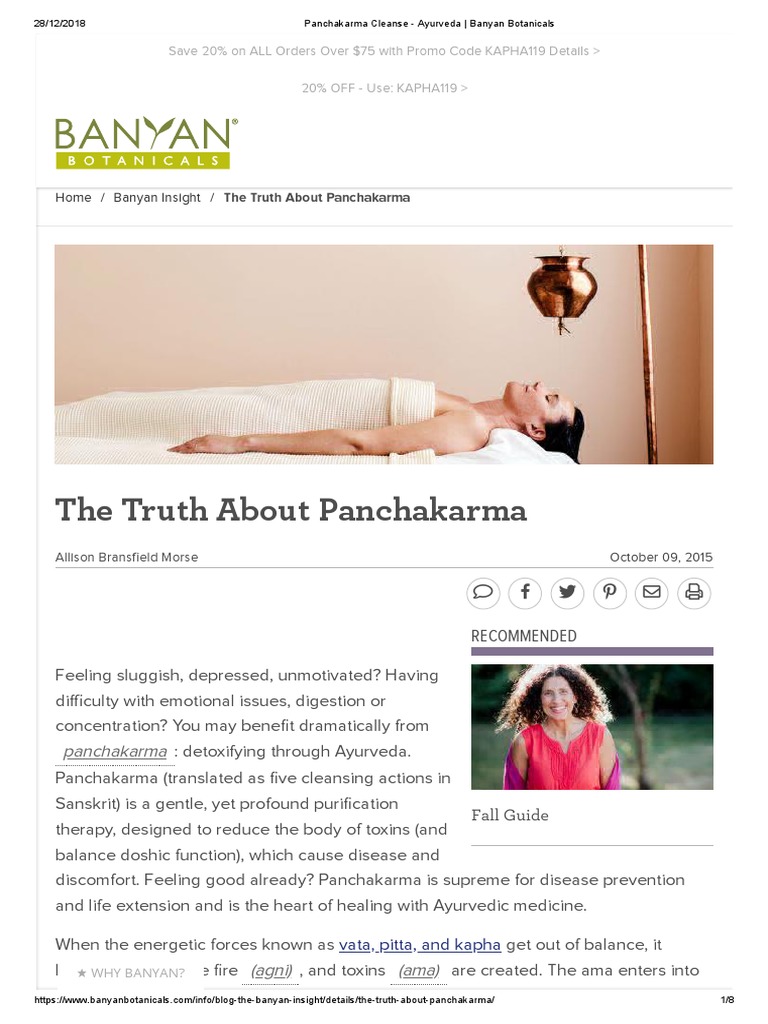 Panchakarma Cleanse Ayurveda Banyan Botanicals PDF Ayurveda