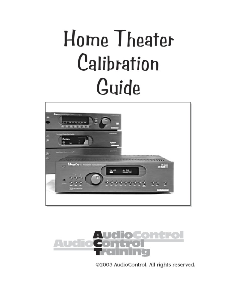 Home Theater Calibration Guide PDF Equalization (Audio) Loudspeaker