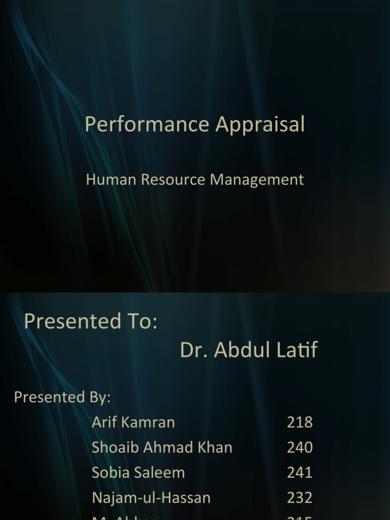 Performance Appraisal: Human Resource Management | PDF | Performance ...