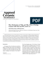 Wear Mechanisms of Tib and Tib - Tisi at Fretting Contacts With Steel and Wc-6 WT% Co