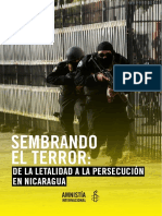 Sembrando El Terror: de La Letalidad A La Persecución en Nicaragua