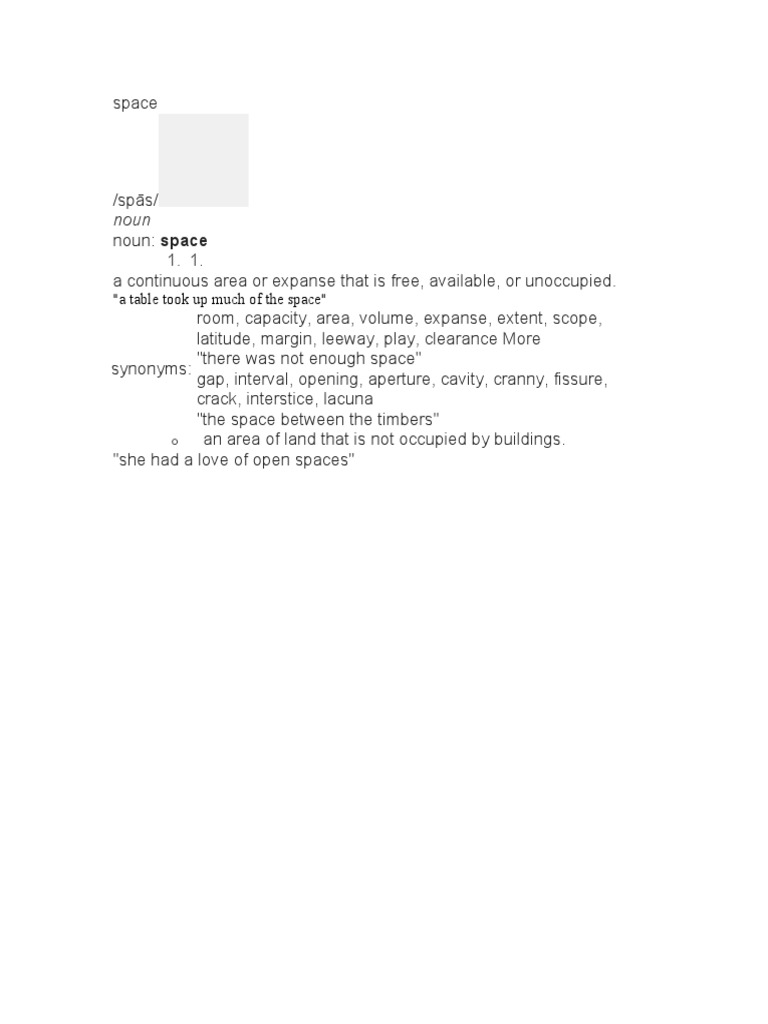 Understanding the Concept of Space | PDF