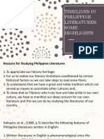 Timelines in Philippine Literatures