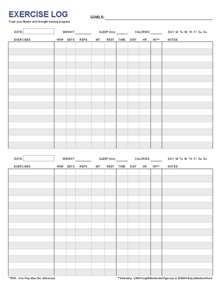 Exercise-Log Types Only | PDF