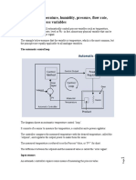 Control of Temperature, Humidity, Pressure, Flow Rate, Level or PH Process Variables