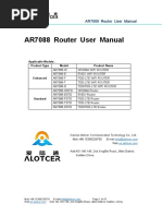 Alotcer Industrial Router AR7088 Router User Manual