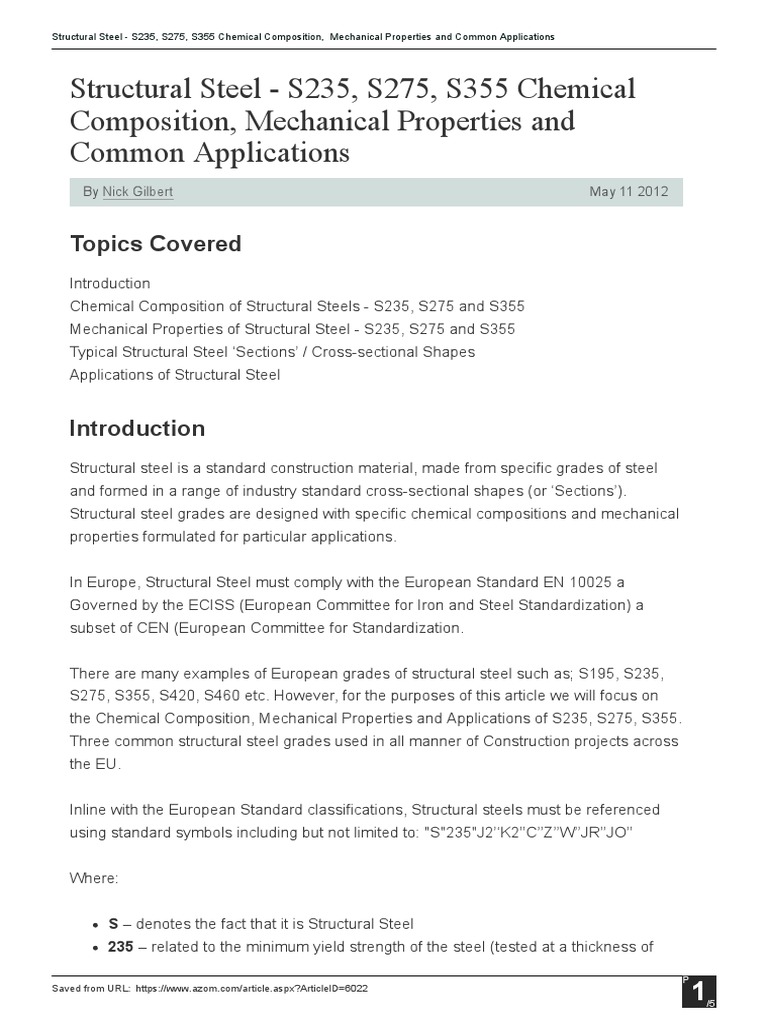 Chemical Composition Of Structural Steels, 44 OFF