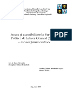 Acces Și Accesibilitate La Serviciile Publice de Interes General (SPIG)