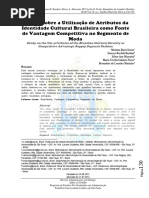 Estudo Sobre a Utilização de Atributos Da Identidade Cultural Brasileira Como Valorização de Produtos de Moda
