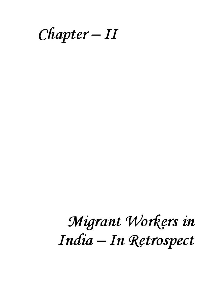 Labour Migration in India: Historical Insights | PDF | Human Migration ...