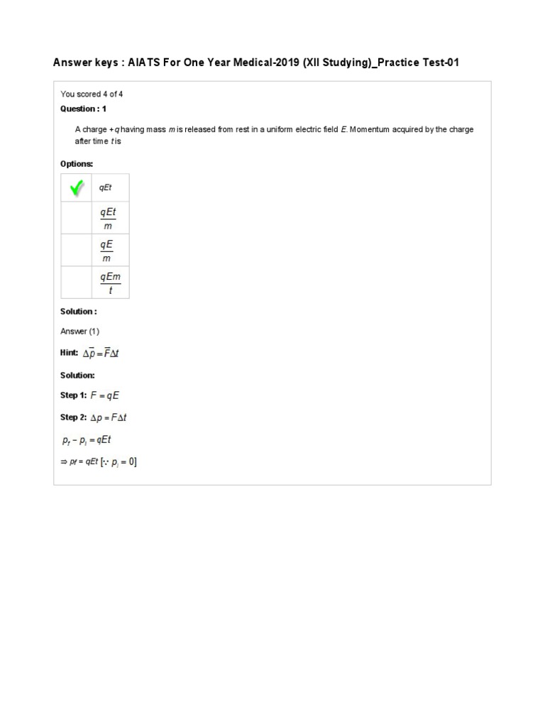 answer-keys-aiats-for-one-year-medical-2019-xii-studying-practice