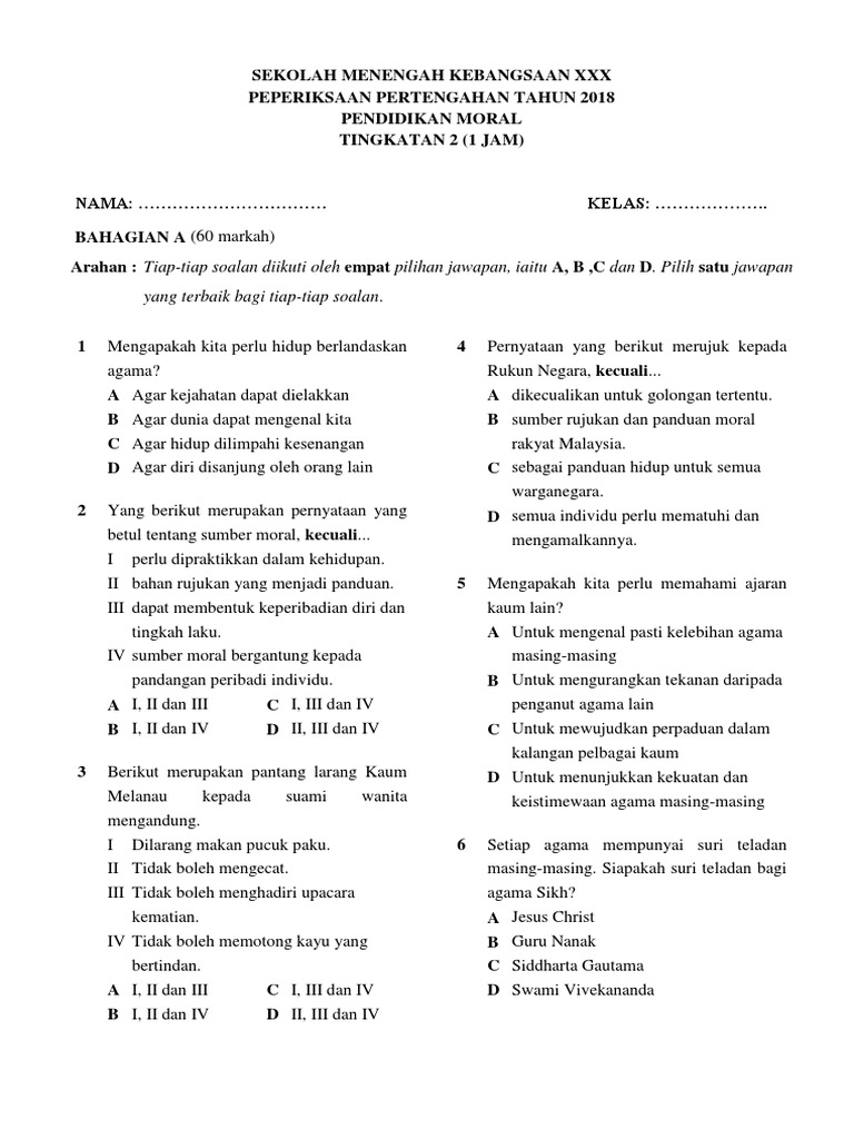 Pendidikan Moral Tingkatan 2 Dbp Buku Teks Pendidikan Moral Tingkatan