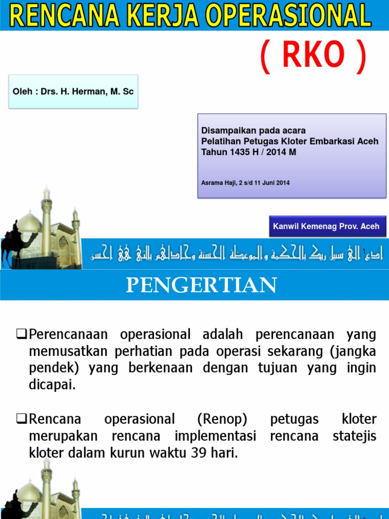 Rencana Kerja Operasional (RKO) | PDF